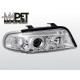 Lampy przód Audi A4 B5 94-98 CHROM Angel Eyes soczewkowe Ringi LPAU33
