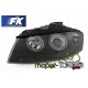 Lampy przód Audi A3 8P 03-08 BLACK Angel Eyes soczewkowe Ringi LPAU78