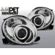 Lampy przód FIAT 500 07- CHROM LED diodowe LPFI23