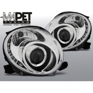 Reflektory FIAT 500 07- CHROM LED diodowe LPFI23