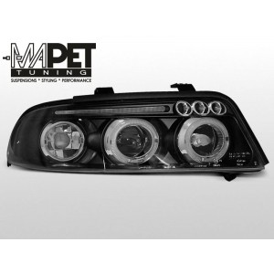 Audi A4 B5 99-00 BLACK Angel Eyes soczewkowe czarne Ringi LPAU15