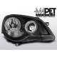 Lampy przód VW Polo 9N3 Angel Eyes BLACK soczewka ringi LPVWE3