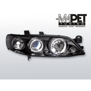 Opel Vectra B 95-98 clearglass BLACK Angel Eyes LPOP21