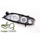 Lampy przód Opel Vectra B 95-98 clearglass BLACK Angel Eyes LPOP21