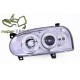 Lampy przód VW Golf 3 clear Angel Eyes CHROM soczewka ringi LPVW02