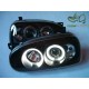 Lampy przód VW Golf 3 clear Angel Eyes BLACK soczewka ringi LPVW04