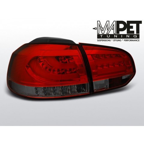 VW Golf 6 RED / BLACK LED BAR czerwono dymione diodowe LDVWD0