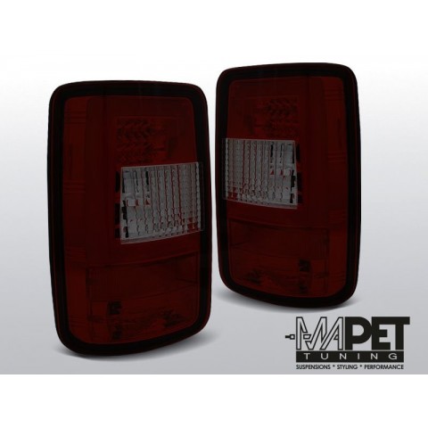 VW CADDY RED / SMOKED LED BAR Diodowe LDVWF7