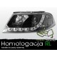 Lampy przód VW Passat B5 FL DayLight BLACK LED diody jazdy dziennej LPVWD9