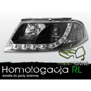 VW Passat B5 FL - DayLight BLACK LED diody jazdy dziennej LPVWD9