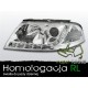 Lampy przód VW Passat B5 FL DayLight CHROM LED diody jazdy dziennej LPVWD8