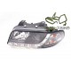 Lampy przód Audi A4 B5 94-98 - BLACK LED - diodowe czarne LPAU26