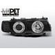 Lampy przód BMW E38 98-01 Angel Eyes BLACK Ringi Xenon D2S LPBM74