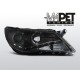 Lampy przód VW Tiguan 07-11 BLACK LED - diodowe LPVWF3