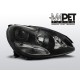 Lampy przód Mercedes S-klasa W220 98-05 BLACK H7 soczewkowe LPME66