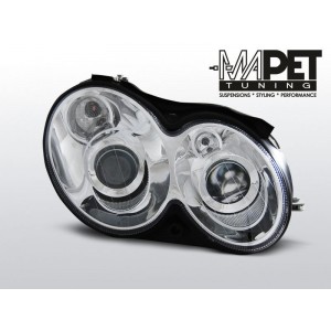 Mercedes CLK W209 02-10 - soczewki CHROM LPME71