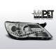Lampy przód VW Tiguan 07-11 CHROM LED - diodowe LPVWF2