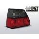 VW Golf 2 clearglass Red / Black Czerwono - Czarne FK LTVW96