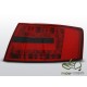 Lampy tył Audi A6 C6 Sedan - Clear Red / Black Led - Diodowe LDAU74