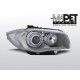 Lampy przód BMW E87 / E81 / E82 / E88 04-11 CHROM Angel Eyes RING LPBMA3