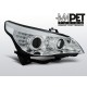 Lampy przód BMW E60 / E61 CHROM Angel Eyes LED diodowe CCFL LPBMC0