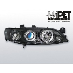 Opel Vectra B 99-02 clearglass BLACK Angel Eyes LPOP23